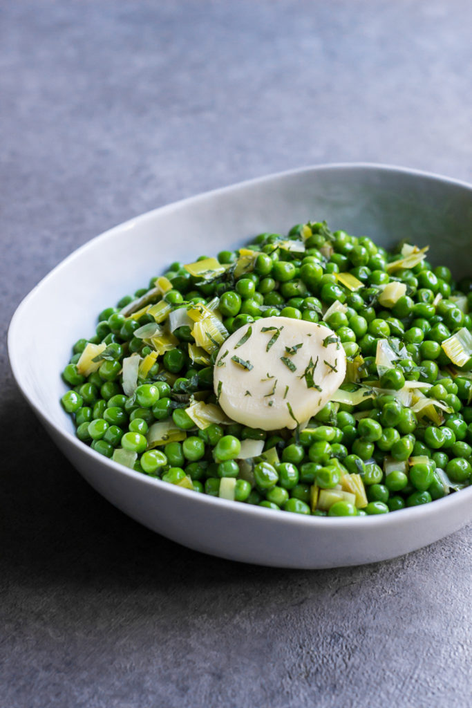 Buttered Peas With Leeks And Mint - Ful-filled